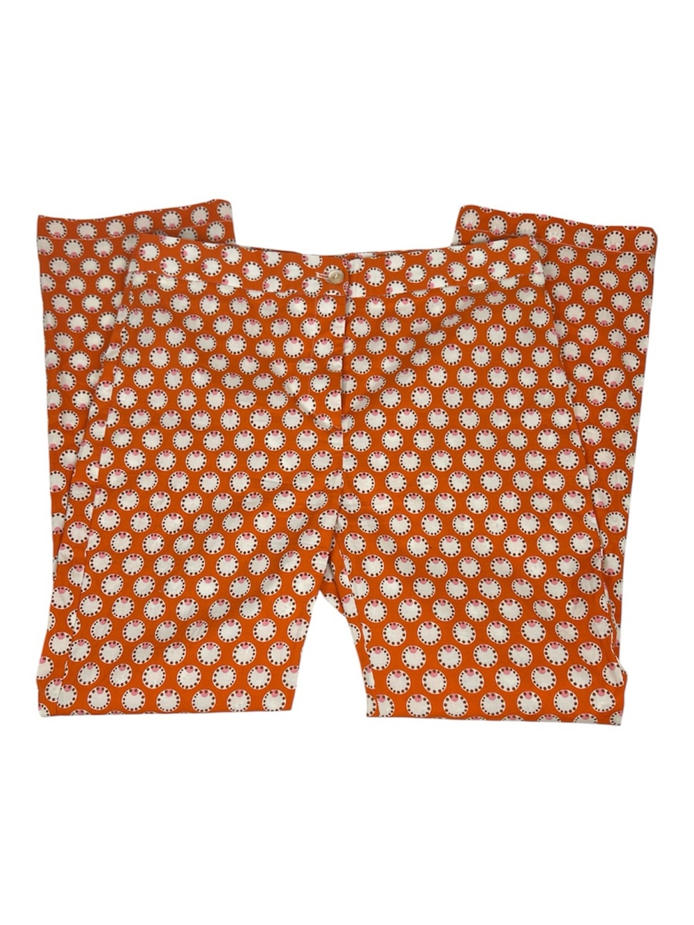 Même by giab’s Sz 42 (IT)/6 US Pants Cotton Orange Print Made in Italy